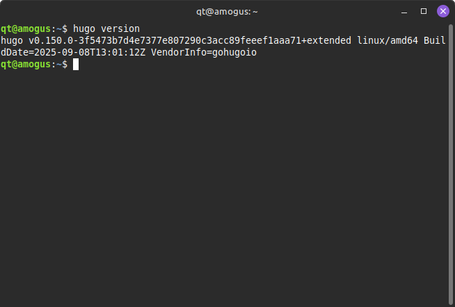 verify correct hugo version